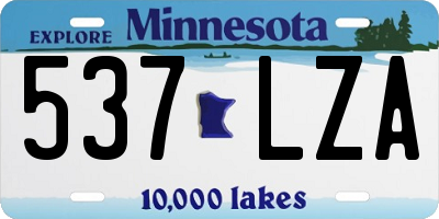 MN license plate 537LZA