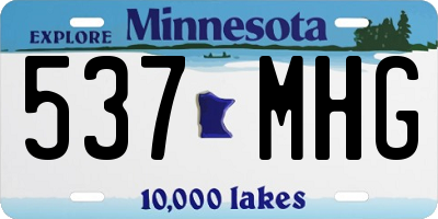 MN license plate 537MHG