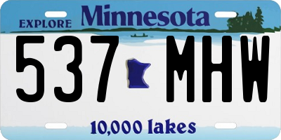 MN license plate 537MHW