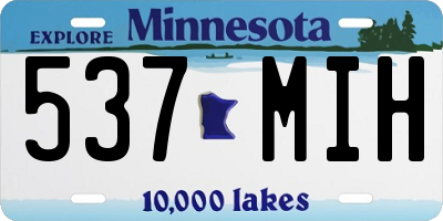 MN license plate 537MIH