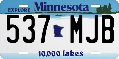 MN license plate 537MJB