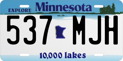 MN license plate 537MJH