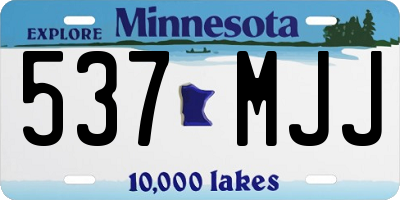 MN license plate 537MJJ