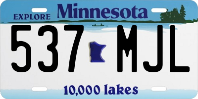 MN license plate 537MJL
