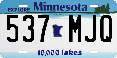 MN license plate 537MJQ