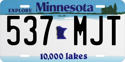 MN license plate 537MJT