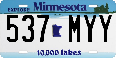 MN license plate 537MYY