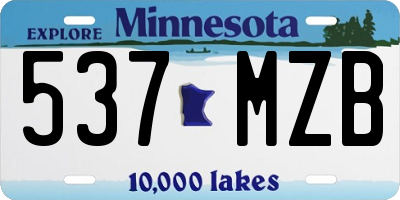 MN license plate 537MZB