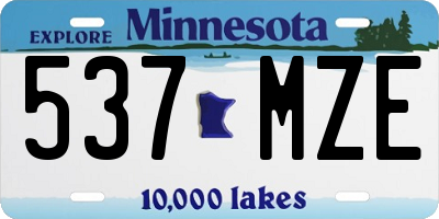 MN license plate 537MZE