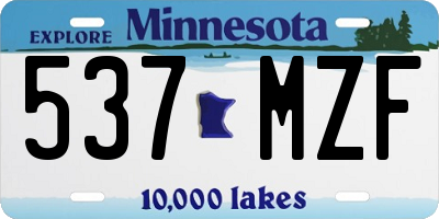 MN license plate 537MZF