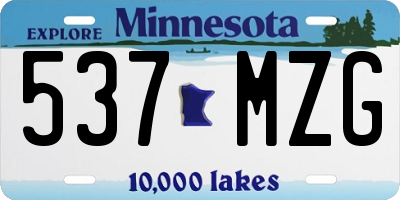 MN license plate 537MZG