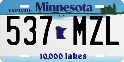MN license plate 537MZL