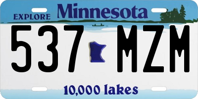 MN license plate 537MZM