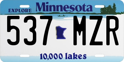 MN license plate 537MZR