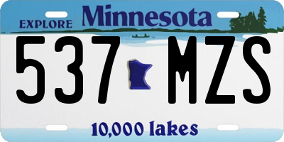 MN license plate 537MZS