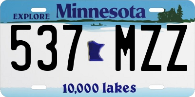 MN license plate 537MZZ