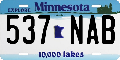 MN license plate 537NAB
