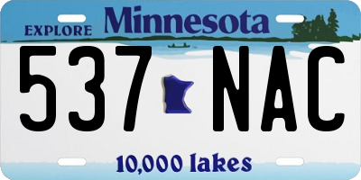 MN license plate 537NAC