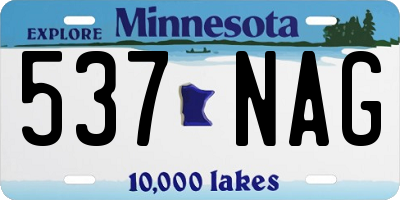 MN license plate 537NAG