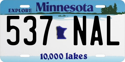 MN license plate 537NAL