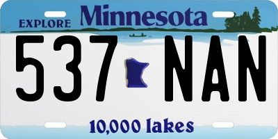 MN license plate 537NAN