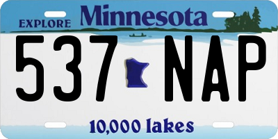 MN license plate 537NAP