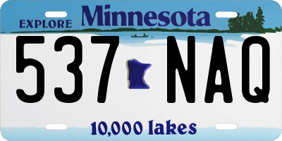 MN license plate 537NAQ