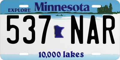 MN license plate 537NAR