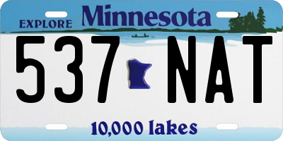 MN license plate 537NAT