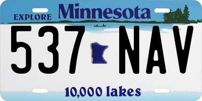 MN license plate 537NAV