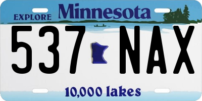 MN license plate 537NAX