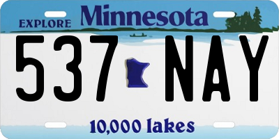 MN license plate 537NAY