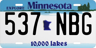 MN license plate 537NBG