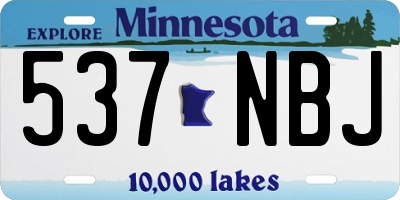 MN license plate 537NBJ
