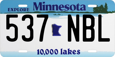 MN license plate 537NBL