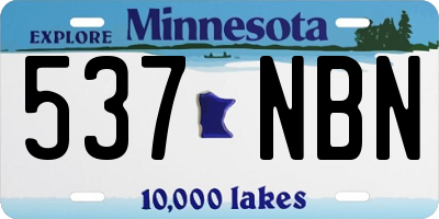 MN license plate 537NBN