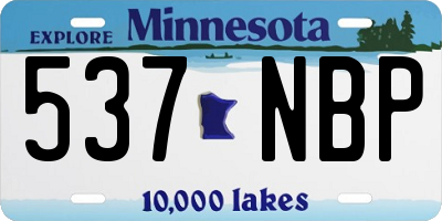 MN license plate 537NBP