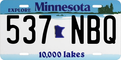 MN license plate 537NBQ