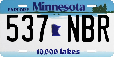MN license plate 537NBR