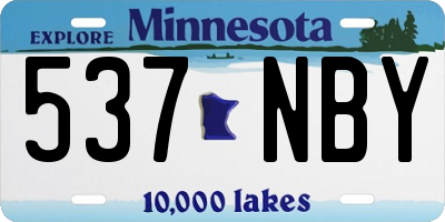 MN license plate 537NBY