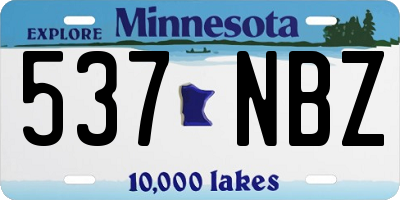 MN license plate 537NBZ