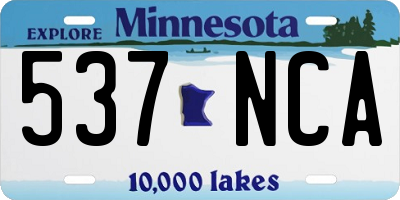 MN license plate 537NCA
