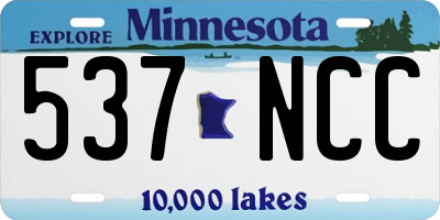 MN license plate 537NCC