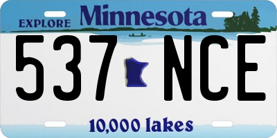 MN license plate 537NCE