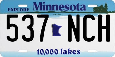 MN license plate 537NCH
