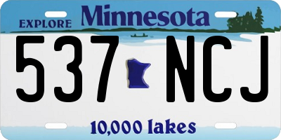 MN license plate 537NCJ