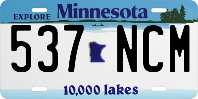 MN license plate 537NCM