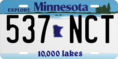 MN license plate 537NCT