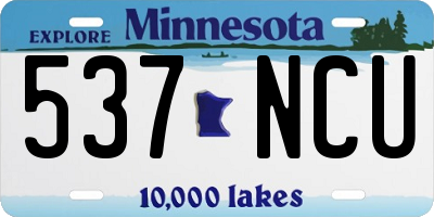 MN license plate 537NCU