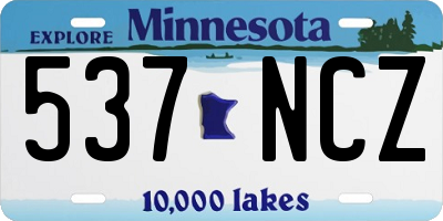 MN license plate 537NCZ